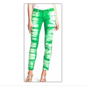 Michael Kors Green Tie Dye Skinny Jeans